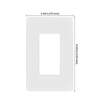 Lutron Claro Multi-Gang Wallplate, Screwless Designer Style, Gloss Finish